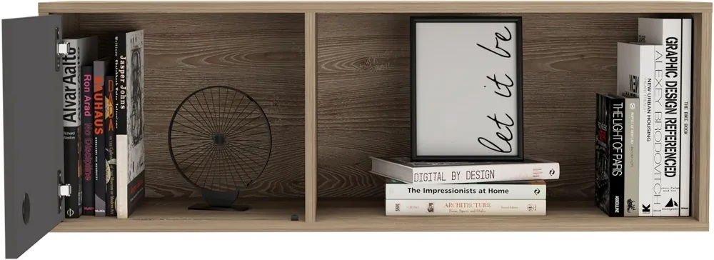 Valley Wall Storage Unit - Grey, Melamine