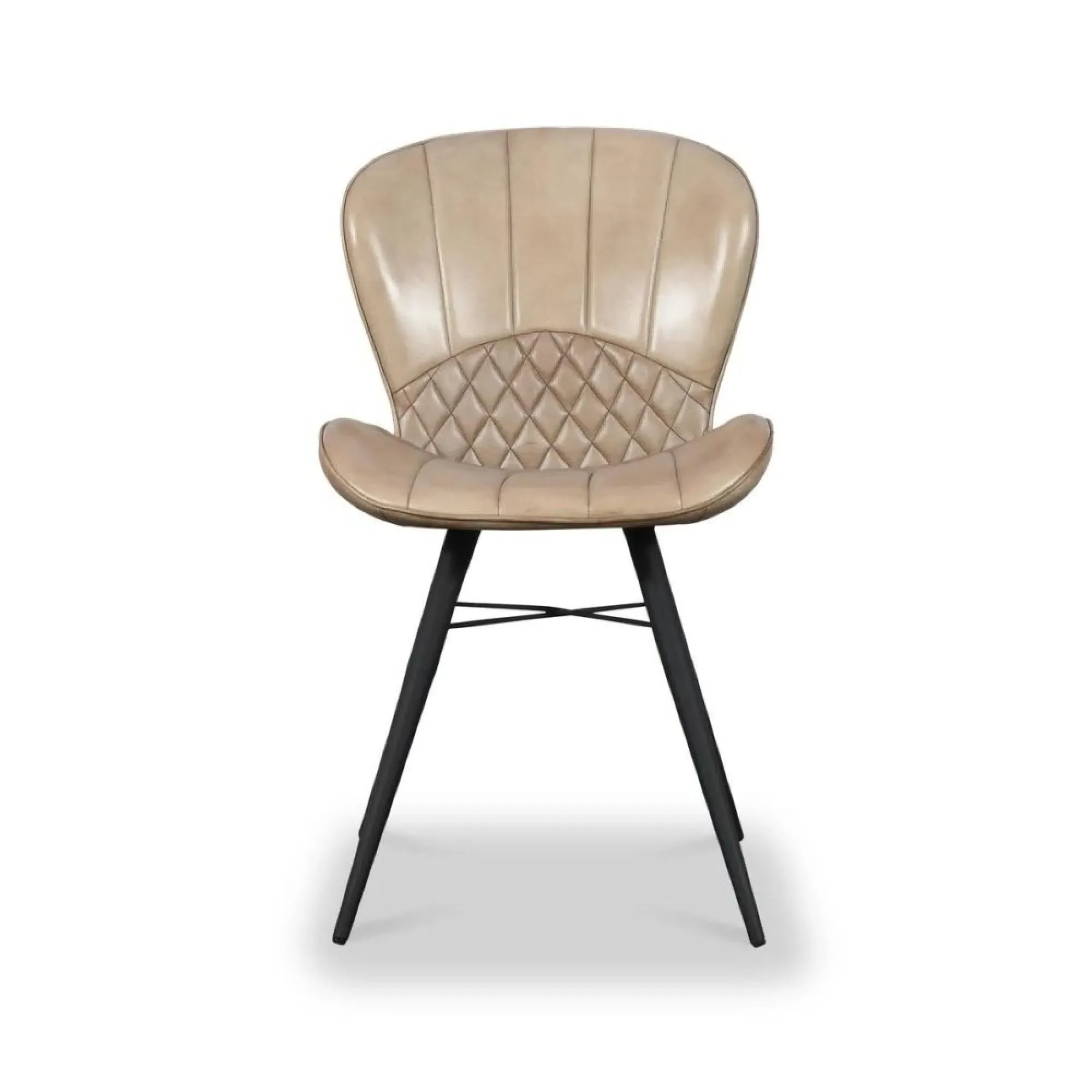 Amory Leather Dining Chair Set - Beige