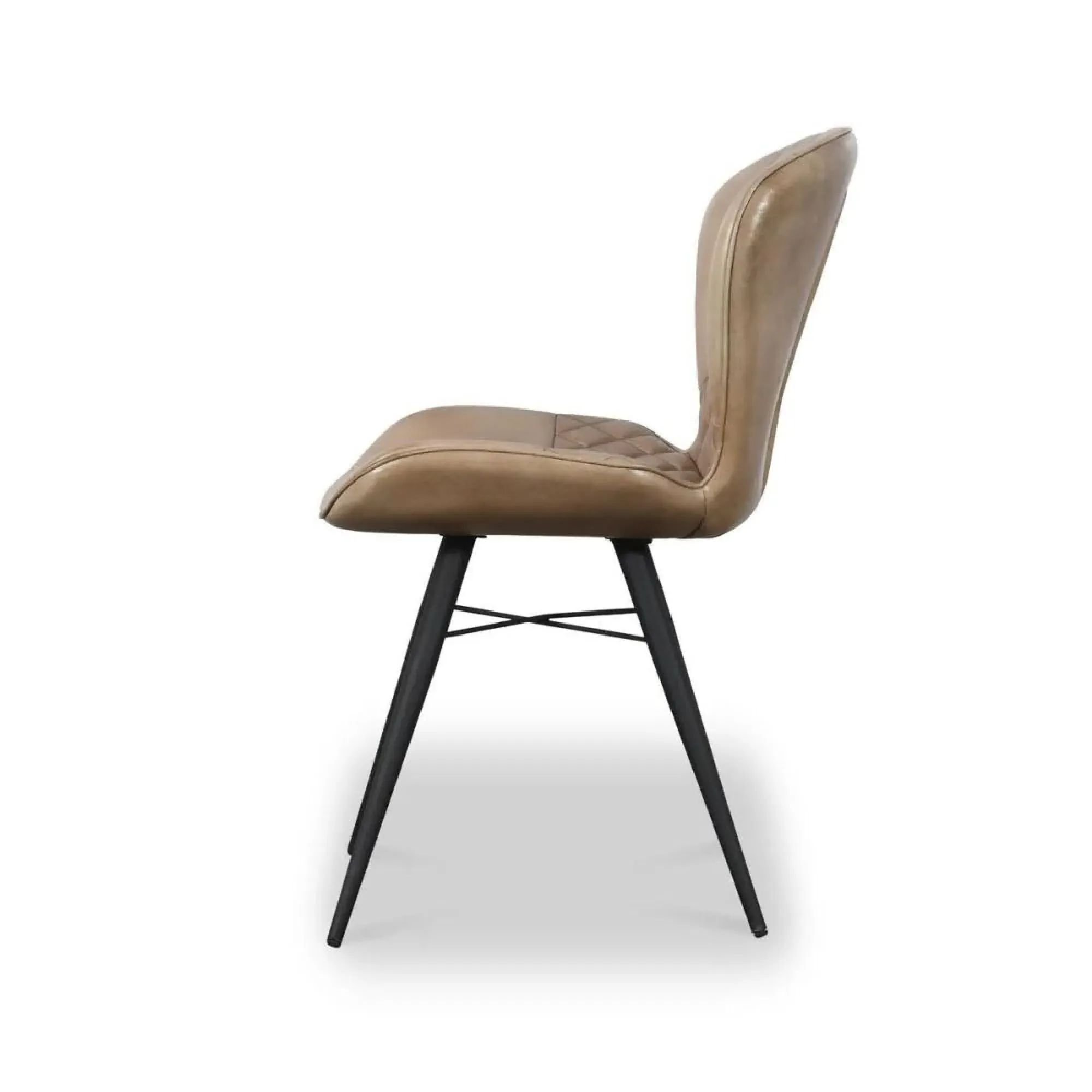 Amory Leather Dining Chair Set - Beige