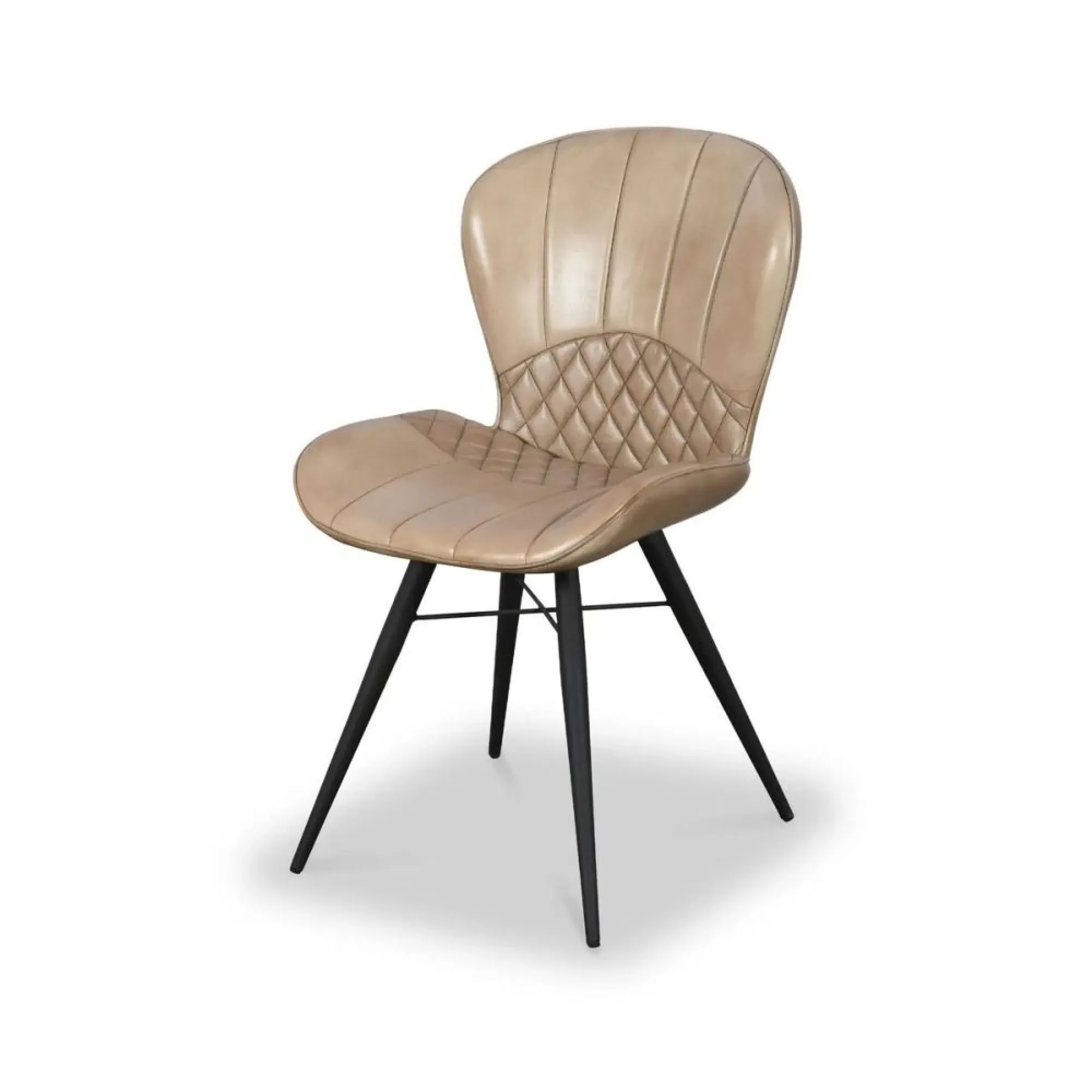 Amory Leather Dining Chair Set - Beige