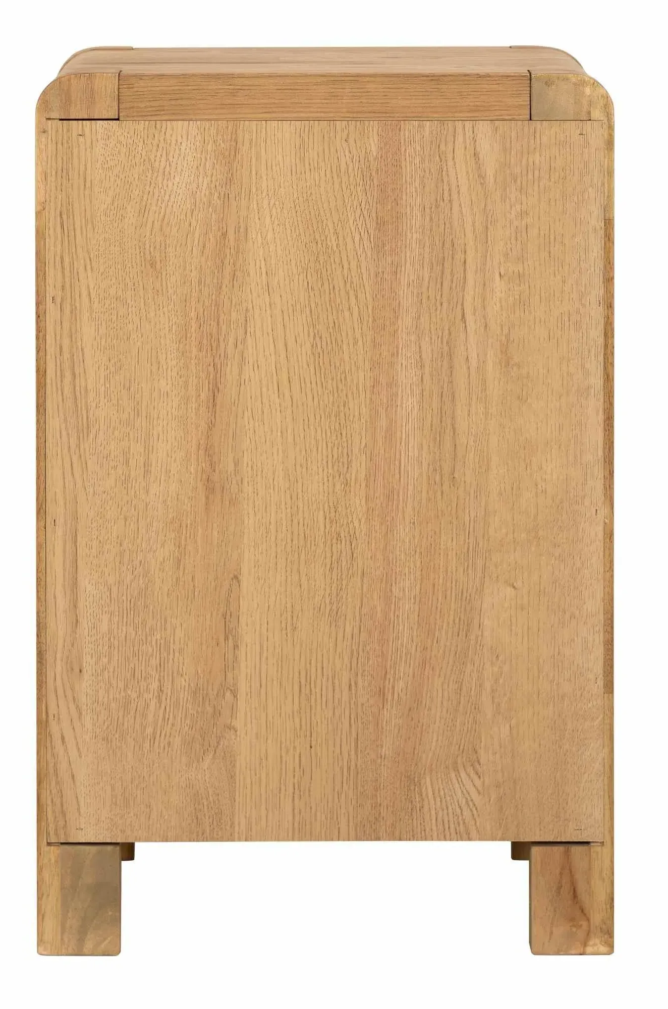 Bergen 3 Drawer Bedside Cabinet - Lacquered, Oak