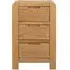 Bergen 3 Drawer Bedside Cabinet - Lacquered, Oak