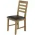 Bergen Brown Faux Leather Ladder Back Dining Chair - Oak