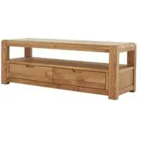 Bergen Oak 140cm TV Unit with Storage - Lacquered