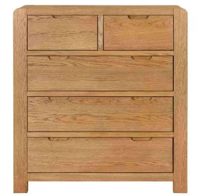 Bergen Oak 2+3 Drawer Chest - Lacquered