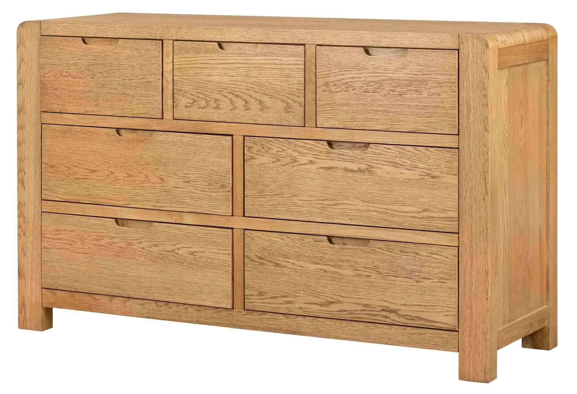 Bergen Oak 4+3 Drawer Chest - Lacquered