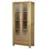 Bergen Oak Display Unit with 2 Doors 1 Drawer - Lacquered