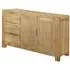 Bergen Oak Medium 2 Door Sideboard with Drawers - Lacquered