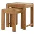Bergen Oak Nest of 2 Tables - Lacquered, Oak