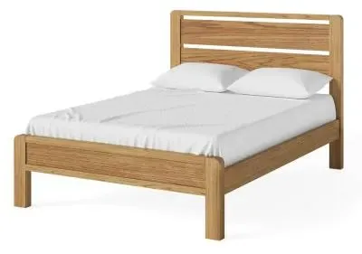 Bergen Oak Slatted Bed Frame - Lacquered image