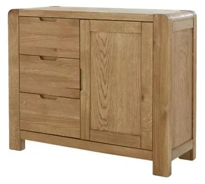 Bergen Oak Small Sideboard with Drawers - Lacquered image