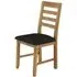 Bergen Steel Fabric Ladder Back Dining Chair - Oak