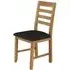 Bergen Victoria Steel Fabric Ladder Back Dining Chair - Oak