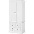 Bordeaux 2 Door 3 Drawer Double Wardrobe - White, Oak