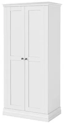 Bordeaux 2 Door Wardrobe - White, Oak
