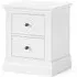 Bordeaux 2 Drawer Bedside Cabinet - White, Oak