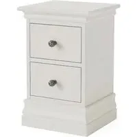 Bordeaux 2 Drawer Narrow Bedside Cabinet - Cotton, Oak