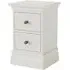 Bordeaux 2 Drawer Narrow Bedside Cabinet - Cotton, Oak