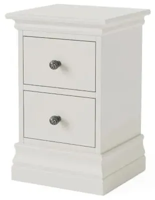 Bordeaux 2 Drawer Narrow Bedside Cabinet - Cotton, Oak image