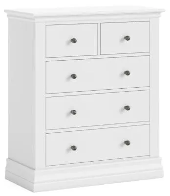 Bordeaux 2+3 Drawer Chest - White, Oak
