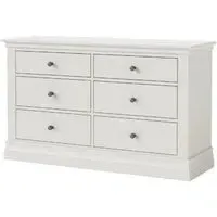 Bordeaux 6 Drawer Wide Chest - Cotton, Oak