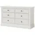 Bordeaux 6 Drawer Wide Chest - Cotton, Oak