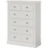 Bordeaux Cotton 2+4 Drawer Chest - Cotton White, Oak