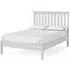 Bordeaux Slatted Bed Frame - Cotton White, Oak