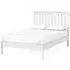 Bordeaux Slatted Bed Frame - White, Oak