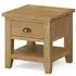 Burford 1 Drawer Lamp Table - Hand Waxed, Oak