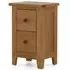 Burford 2 Drawer Narrow Bedside Cabinet - Oak