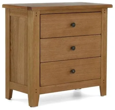 Burford 3 Drawer Small Chest - Hand Waxed, Oak image