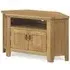 Burford Oak 125cm Corner TV Unit with Door - Hand Waxed
