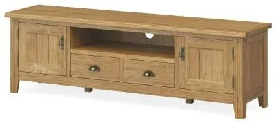 Burford Oak 180cm TV Unit - Hand Waxed image