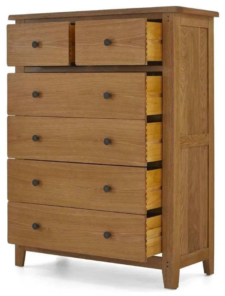 Burford Oak 2+4 Drawer Chest - Hand Waxed