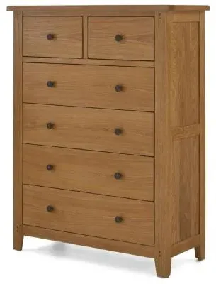 Burford Oak 2+4 Drawer Chest - Hand Waxed image