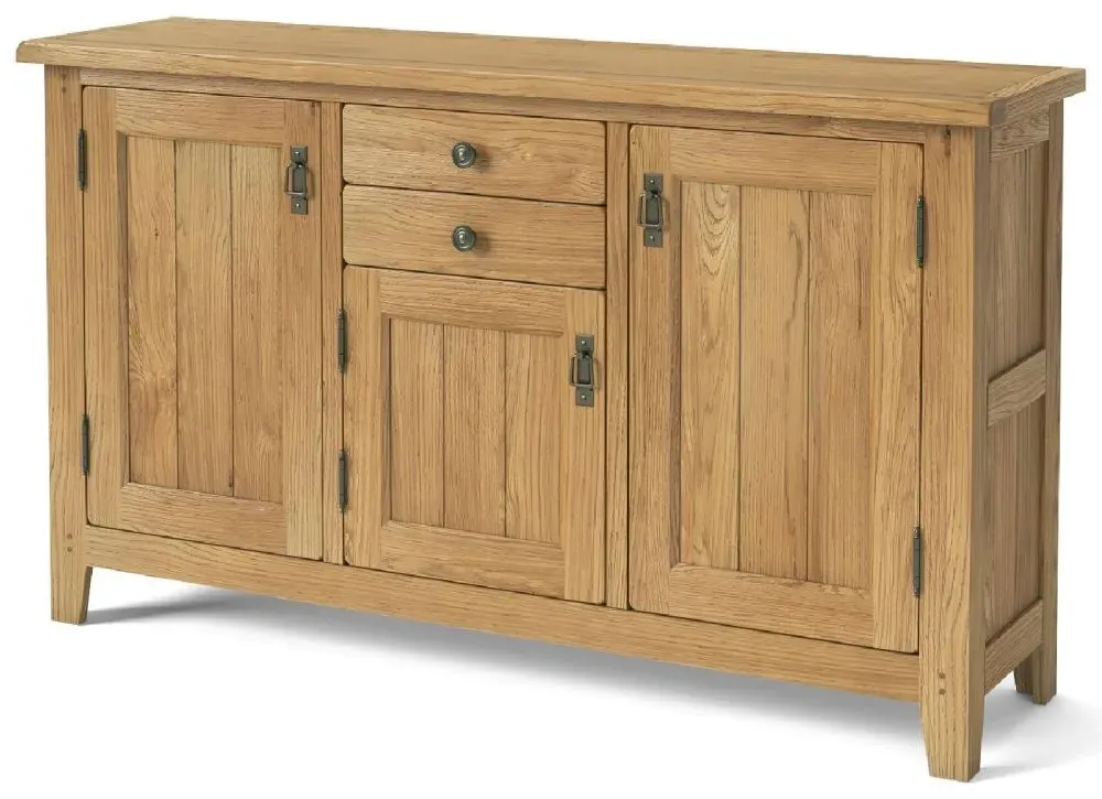 Burford Oak Medium 3 Door Sideboard - Hand Waxed