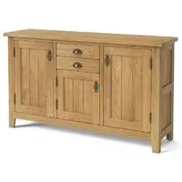 Burford Oak Medium 3 Door Sideboard - Hand Waxed