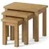 Burford Oak Nest of 3 Tables - Hand Waxed