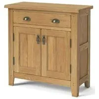 Burford Oak Small 2 Door Sideboard - Hand Waxed