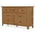 Burford Oak Wide Chest of Drawers - Hand Waxed