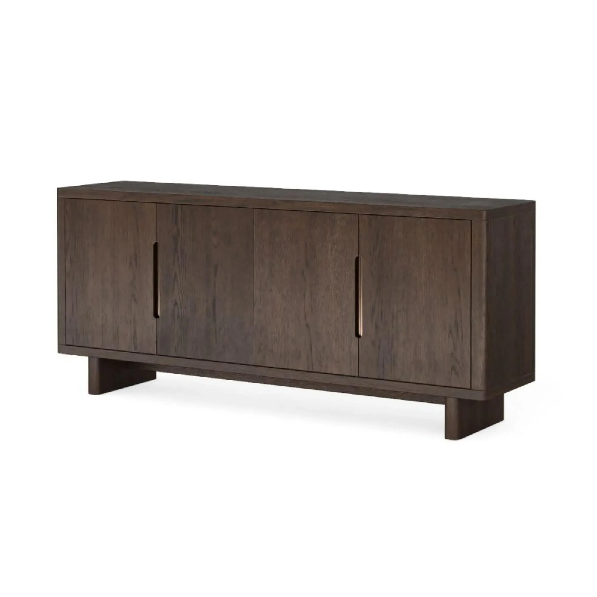 California 4 Door Large Sideboard - Dark Oak