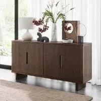California 4 Door Large Sideboard - Dark Oak