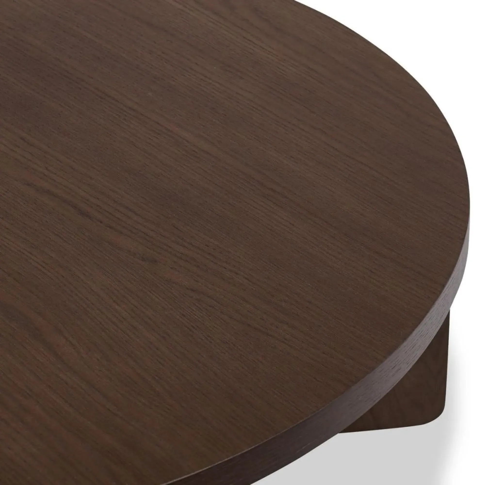California Large Round Coffee Table - Dark Oak