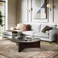 California Large Round Coffee Table - Dark Oak