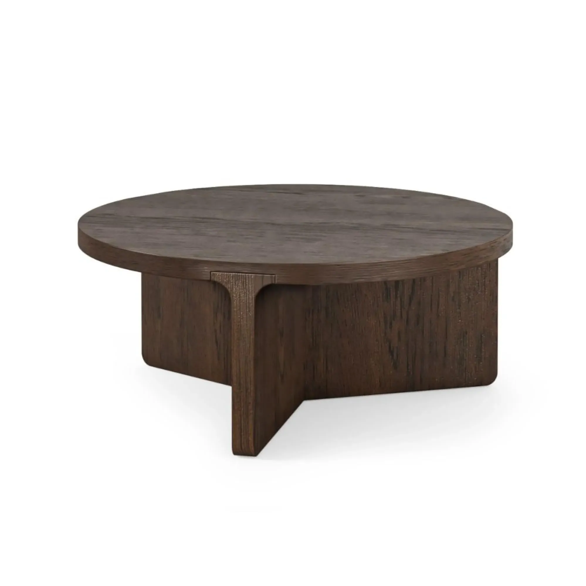 California Round Coffee Table - Dark Oak