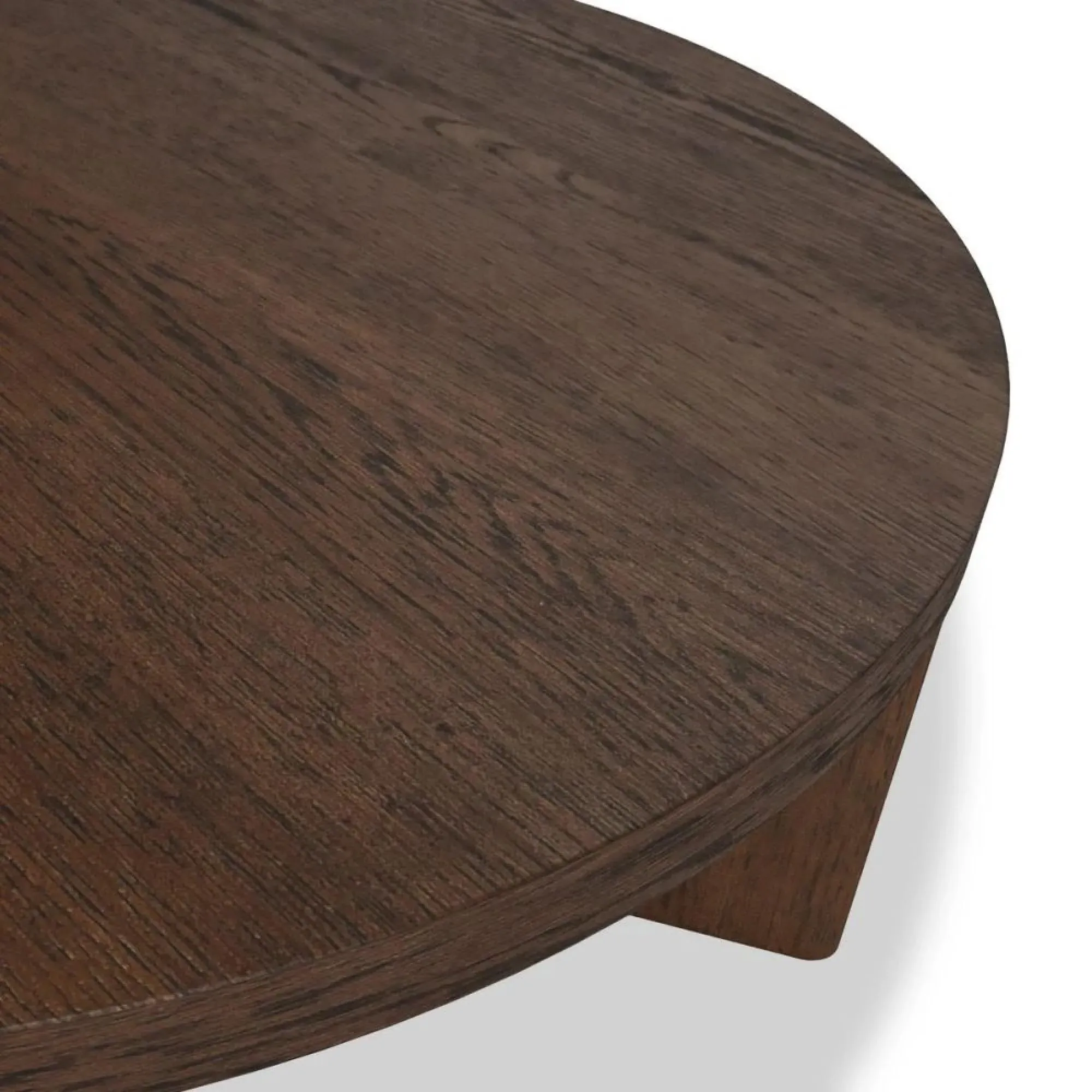 California Round Coffee Table - Dark Oak
