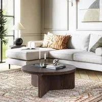 California Round Coffee Table - Dark Oak