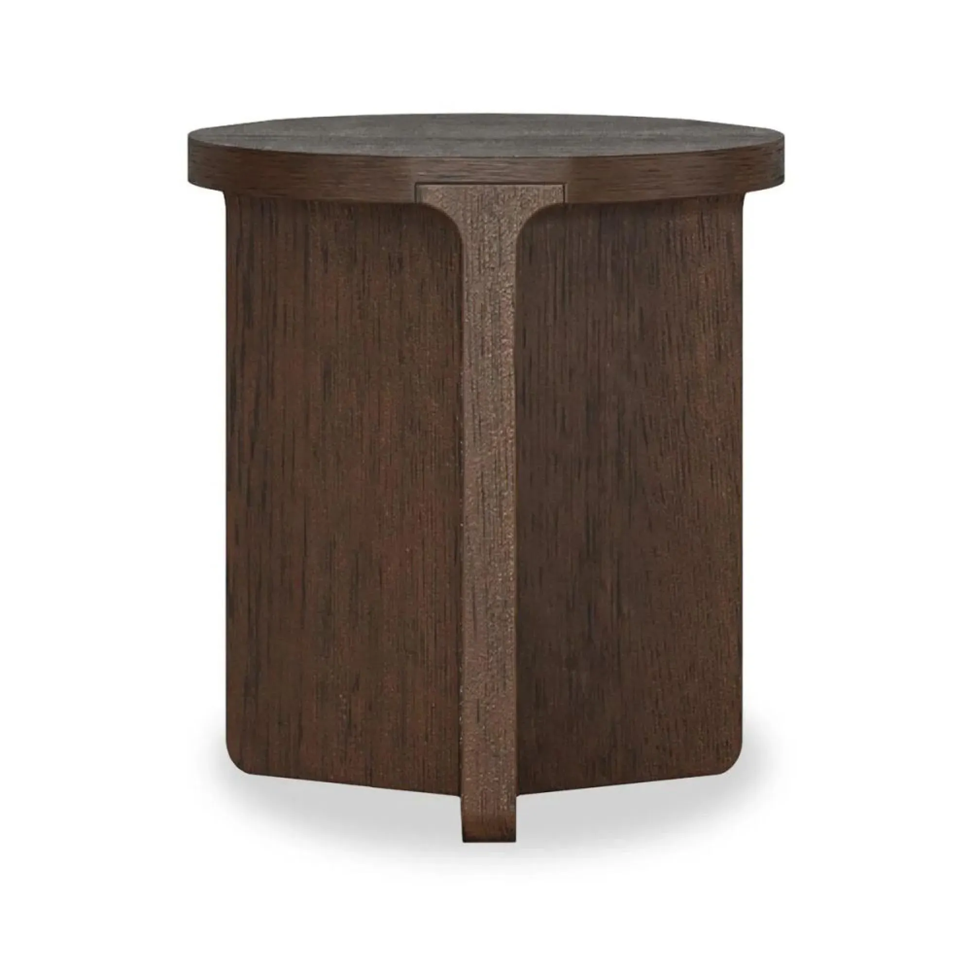 California Round Side Table - Dark Oak