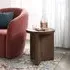 California Round Side Table - Dark Oak